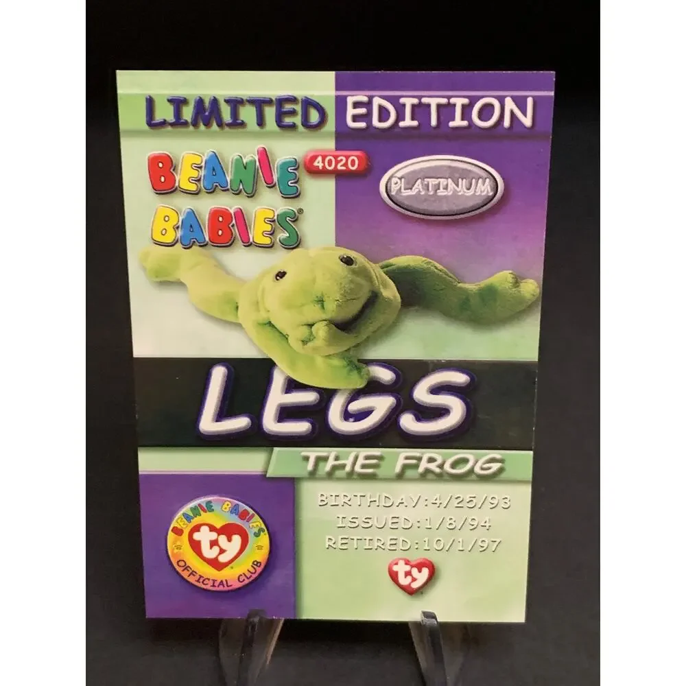 1999 Topps Ty Beanie Babies Platinum Limited Edition Card Lot Of 7 NM